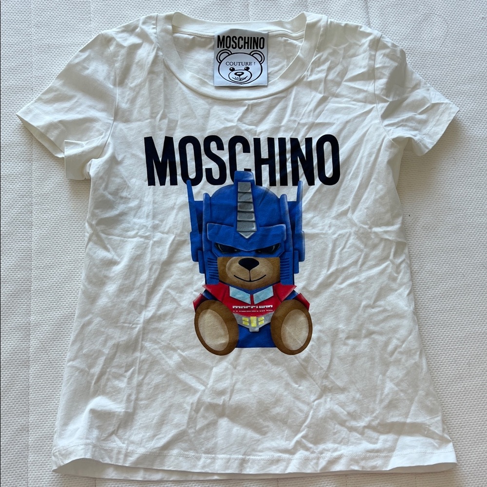 Moschino White Graphic T-Shirt